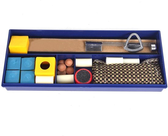 Poolkeu reparatieset - Biljartkeu onderhoud - Biljartspel onderhoud - Compleet met klem en tips - 244 cm - null
