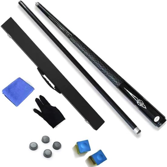 Poolkeu van koolstofvezel, 58 inch (147 cm) lange biljartkeu, professionele poolkeu, snookerkeu, verkrijgbaar met tips van 10 mm, 11,5 mm en 13 mm, voor pooltafelsporten.