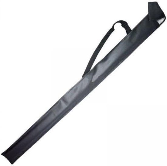 Poolkeutas - Waterdichte keu-tas - Draagriem - Geschikt voor 2 keuen - 82 cm - Zwart - PU - Perfect voor het dragen en opbergen van poolkeuen van Maxstore