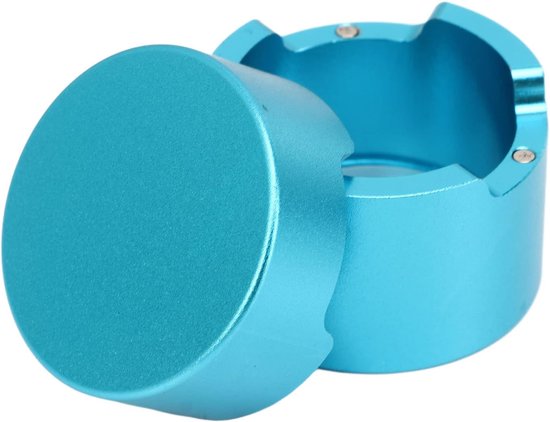 Poolkrijtdoos - Krijthouder - Biljartaccessoire - Ronde aluminium constructie - 91 x 49 x 33 cm - Blauw
