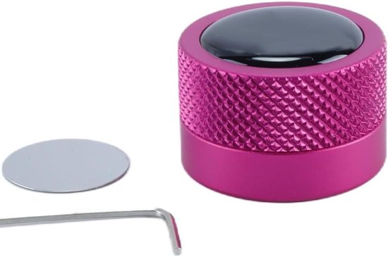 Poolkrijthouder, rond, praktisch hulpmiddel, biljartaccessoires, magnetische mini-krijtpunthouder, ronde doos, biljart (roze)