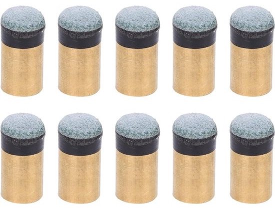 Poolsticktips - Vervangingsset voor cue-poletips - Set van 10 - 11 mm - Biljartaccessoires