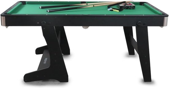 Pooltafel 6ft - opvouwbaar - strak design - ideaal voor kleine ruimtes - ShopVlot