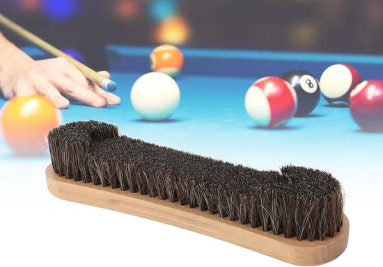 Pooltafel Borstel - Biljartborstel Snookerborstel - Tafel Onderhoud - 3-in-1 Multifunctioneel - 12 Inch - Bruin