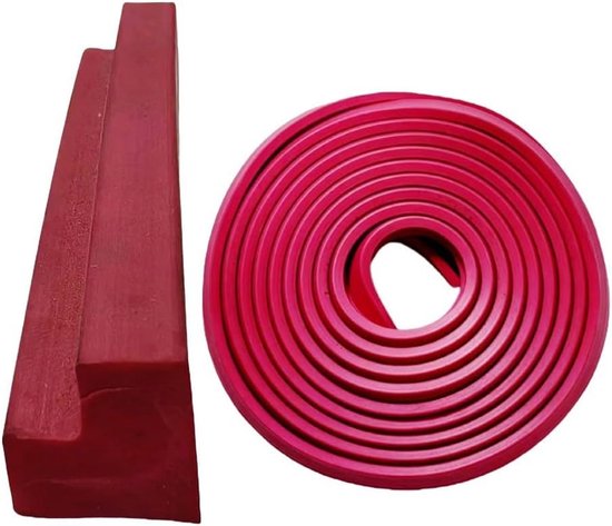 Pooltafel Bumpers - Rubberen Railkussens - Biljart Stabiliteit - Op Maat Te Knippen - 16 x 19 mm - Rood