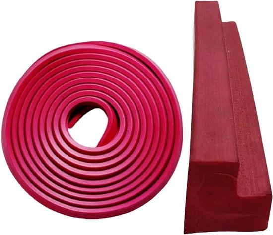 Pooltafel Bumpers - Rubberen Strips - Biljart Spel - Aanpasbare Lengte - 10 Meter - Rood