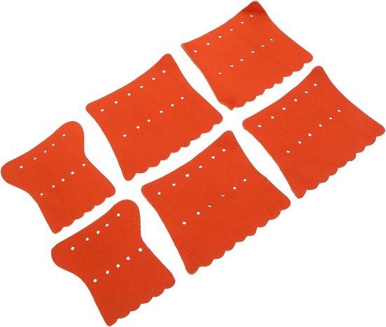 Pooltafel Hoekbeschermers - Biljart Randbeschermers - Tafel Beschermen - Duurzaam Kunstleer - 6 Stuks - Oranje