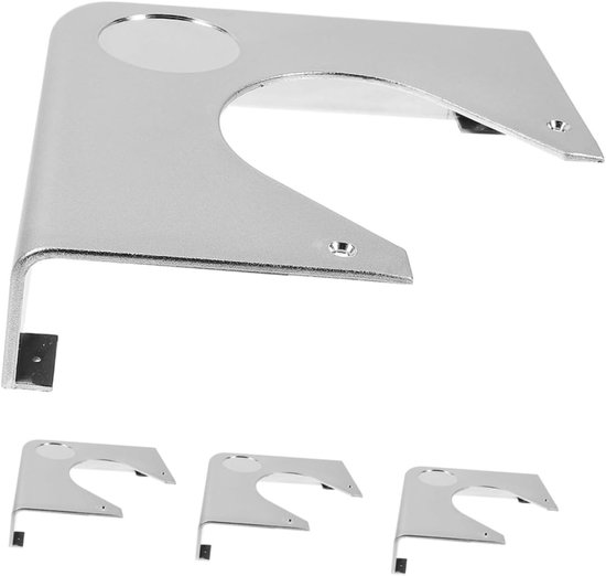 Pooltafel Hoekplaten - Biljarthoek Beschermers - Biljartspel Verbeteren - Verhoogt Stabiliteit Duurzaamheid - 18.2x18.2x4 cm - Zilver