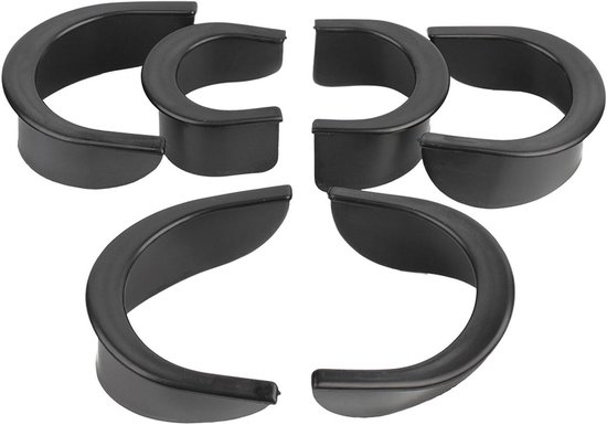 Pooltafel Liners - Pocket Liners - Biljart Spel - Slijtvast Rubber - 6 Stuks - Zwart van Merkloos
