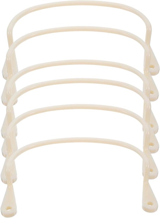 Pooltafel Netzak Houder - Biljart Accessoires - Stevige Ondersteuning - Eenvoudige Installatie - 6 Stuks - Beige