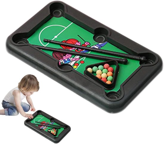 Pooltafel Spel - Biljarttafel Speelgoed - Kinderspel - Draagbaar Tafelblad - 15 x 9 x 1.2 cm - Niet gespecificeerd