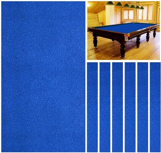 Pooltafel Vilt - Biljart Laken - Binnen Spelen - Hybride Materiaal Mix - 260 x 145 cm - Blauw