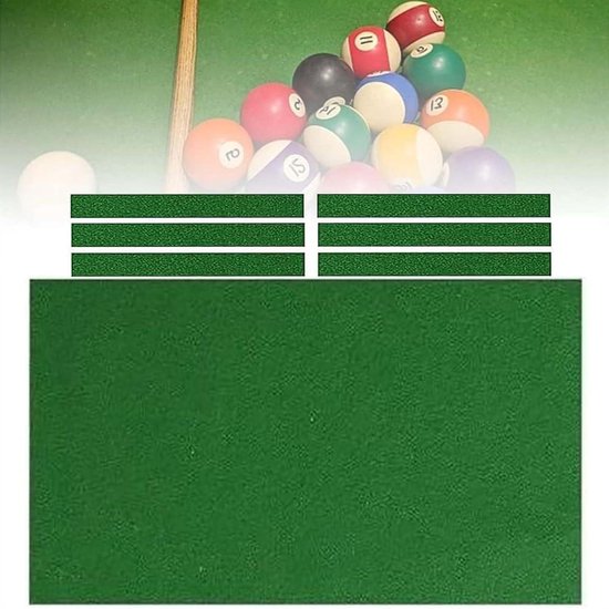 Pooltafel Vilt - Biljartdoek Tafelkleed - Sport Spel - Superieure Rekbaarheid - 7ft 8ft 9ft - Groen