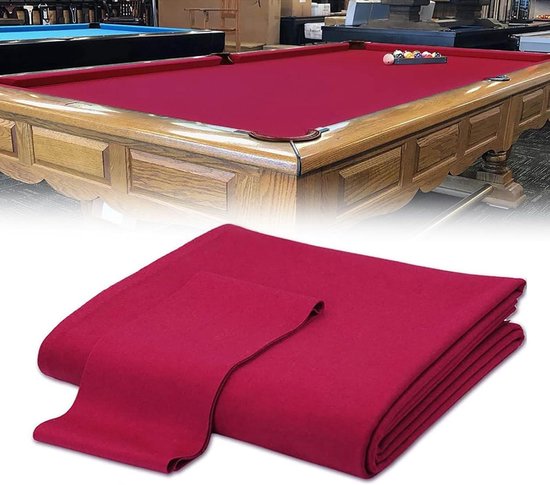 Pooltafel vilt - Biljartlaken - Sportspel spelen - Professioneel materiaal - Voor 7/8/9 ft tafel - Rood