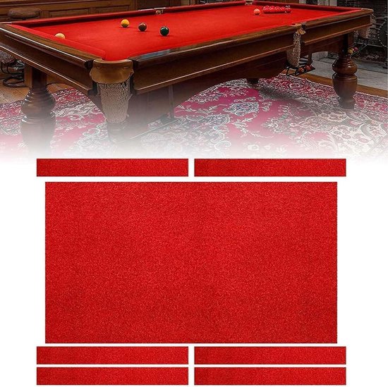 Pooltafel Vilten Doek - Biljartdoek Nylon Vilt - Biljart Spel Verbeteren - Professioneel Gemengd Vilt - 8 voet - Rood