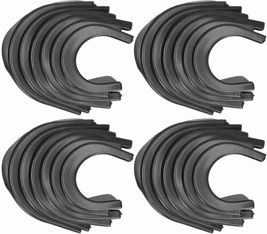 Pooltafel Zakvoering - Biljart Tafel Voering - Tafel Onderhoud - Duurzaam Rubber Plastic - 4 Sets - Zwart
