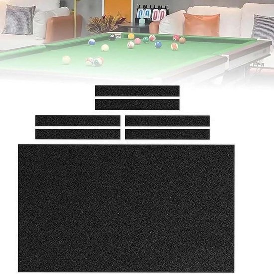 Pooltafelkleed - Biljart Laken - Indoor Biljart - Professioneel Vilt - 8 Voet - Zwart