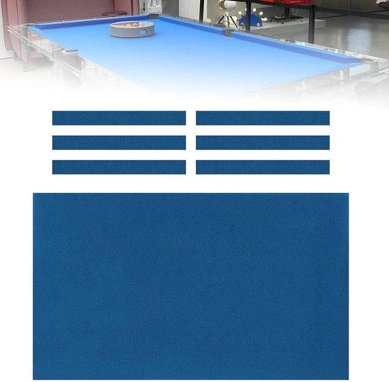 Pooltafelkleed - Biljartkleed - Indoor Biljart - Superieur rekvermogen - 7ft - Blauw