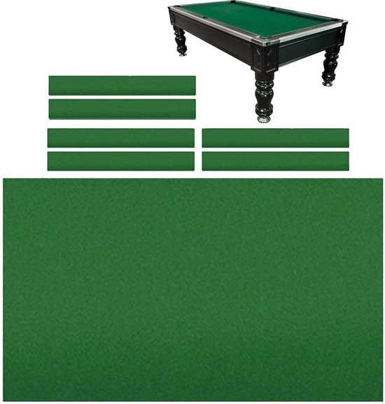 Pooltafelkleed - Biljartlaken Vilt - Biljart Spelen - Superieure Rekbaarheid - 7ft/8ft/9ft/11ft - Groen