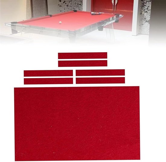 Pooltafelkleed - Biljartvilt - Spelverbetering - Duurzaam Vezelmateriaal - 7-9ft - Groen