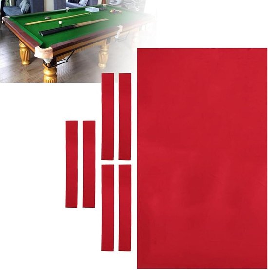 Pooltafelkleed - Vervangingsset Vilt - Biljart Spel - Duurzaam Nylon Vezel - 9ft Tafel - Groen