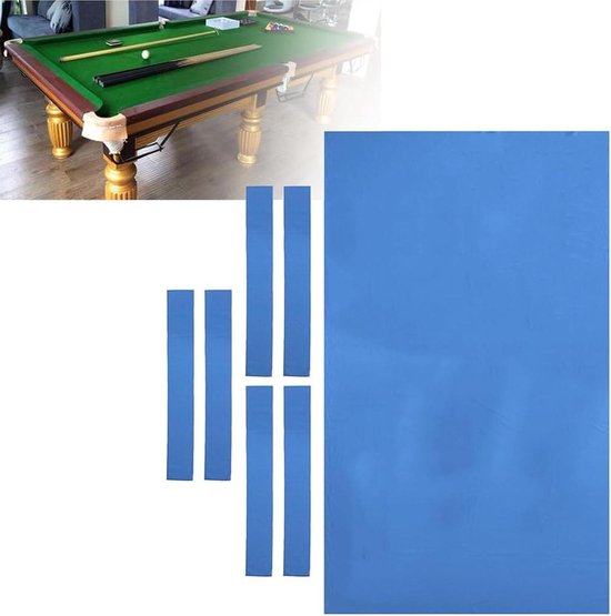 Pooltafelkleed - Vilt Vervangingsset - Biljart Spel - Dubbelzijdig Bruikbaar - Set van 7 Delen - Groen