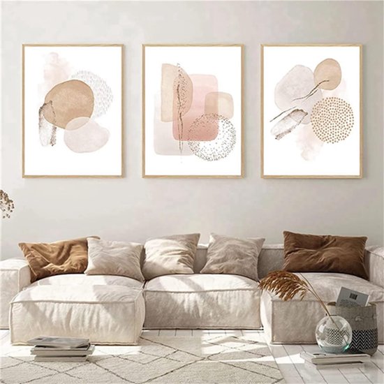 Posters Bohemian Poster Set Esthetische Planten Afbeeldingen Moderne Abstracte Kunst Wandafbeeldingen Boho Deco Afbeeldingen, Zonder Lijst (Poster-02, 40x60cm*3Stuks)