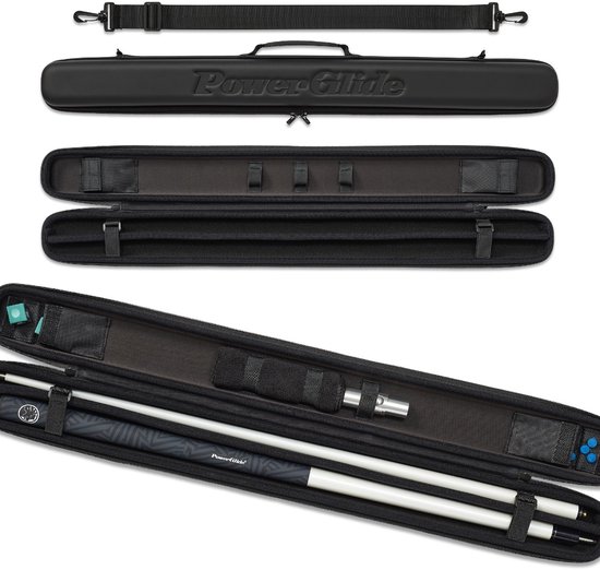 PowerGlide keu koffer zwart - premium snooker en pool tas met EVA bescherming.