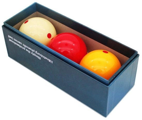Premium Red Dot Carambole Biljartballen - 3 stuks - 61.5mm - Duurzaam - Snookerballen - Poolballen van premium