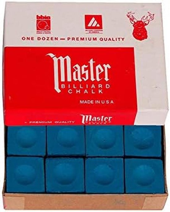 Professioneel Blauw Billiartkrijt voor Keupunten - Set van 12 Stuks