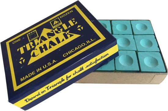 Professioneel Snooker Krijt Triangel - 12 Stuks voor Perfecte Keu Controle