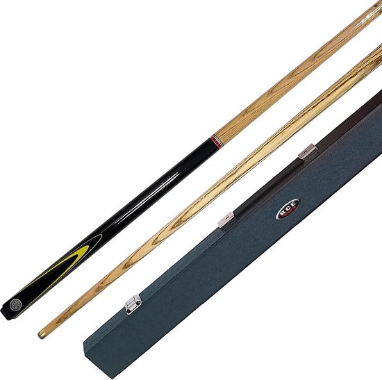 Professionele 2-delige Engelse keu voor pool en snooker met harde opberghoes