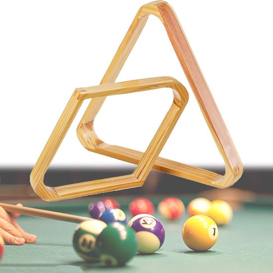 Professionele Biljart Triangle en Diamond Rack Set voor 8-Ballen en 9-Ballen, Houten Biljartaccessoires en Sportbenodigdheden