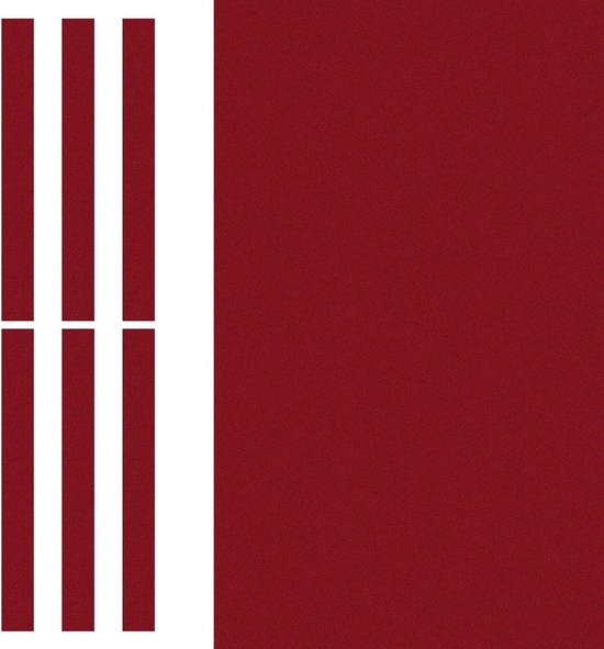 Professionele Biljartdoek 2.4m met 6 Viltstroken - Vervangingsaccessoires voor Snooker en Pooltafels in Rood