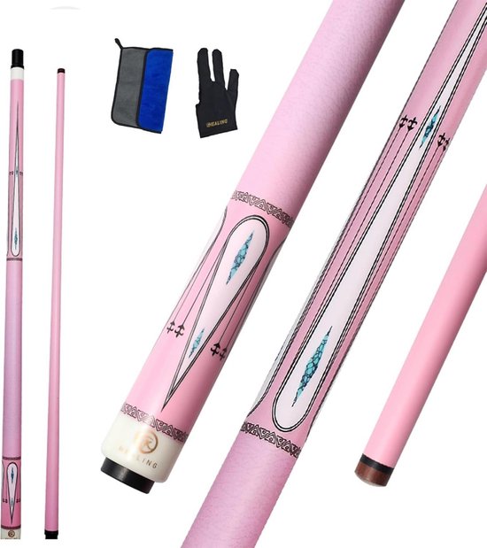 Professionele Billart- en Snookerkeu (2 stuks) - 12,9 mm Tip - 1/2 Gekoppeld - Geschikt voor Dames, Beginners en Gevorderden van Merkloos