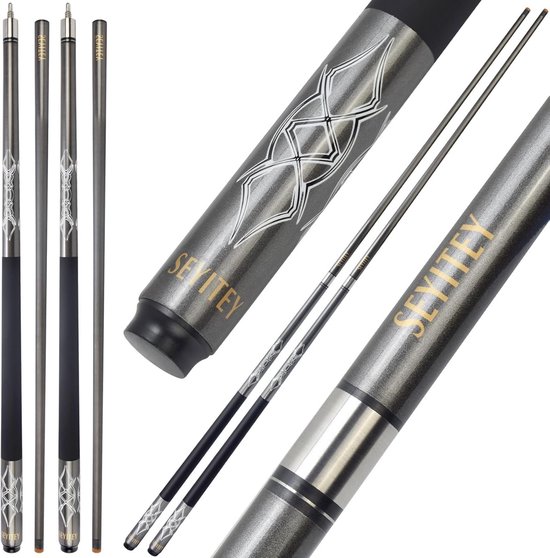 Professionele Carbon Biljartkeuen 58 Inch voor Snooker en Pool van Merkloos