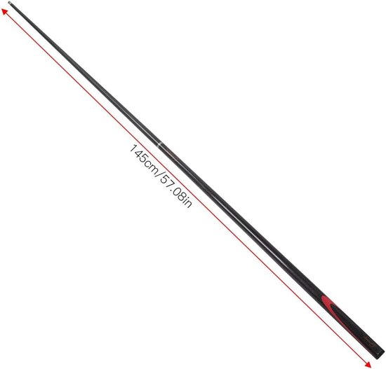 Professionele Carbon Billiard Cue van 1.45m met Kleine Kop - Ideaal voor Snooker en Pool Spelers, Perfecte Accessoires voor Billiard Liefhebbers