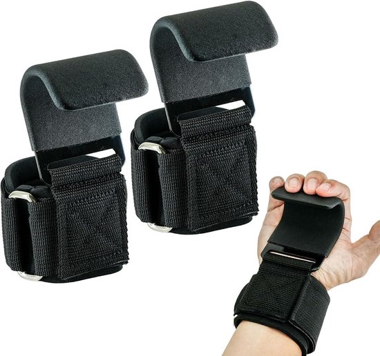 Professionele harnas voor krachttraining en gewichtheffen met gewatteerde polsbescherming, antislip rubberen coating en verstelbare klittenbandsluiting, geschikt voor mannen en vrouwen