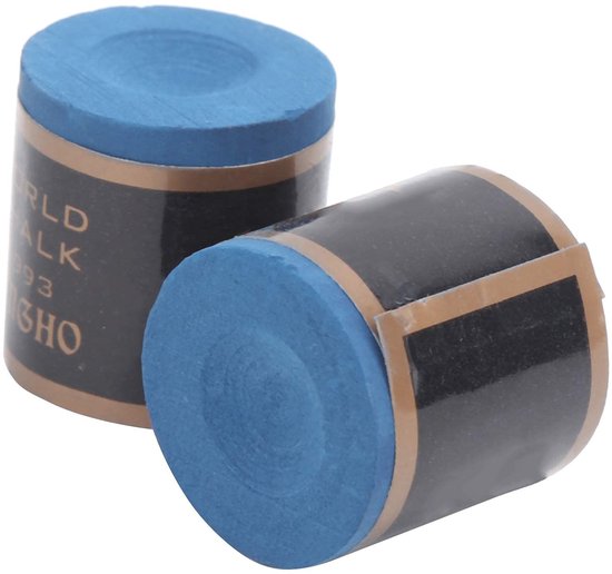 Professionele Pool Chalk - 2 Stuks Antislip Snooker Krijt voor Biljartstokken (Blauw)