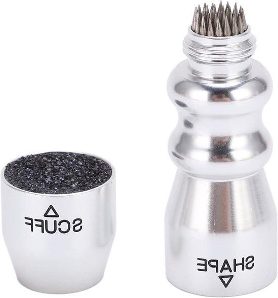 Professionele poolkeu-tipvormer van aluminiumlegering, scuffer, prikpen voor biljartstoktraining en competitie, 2,5 inch zilver