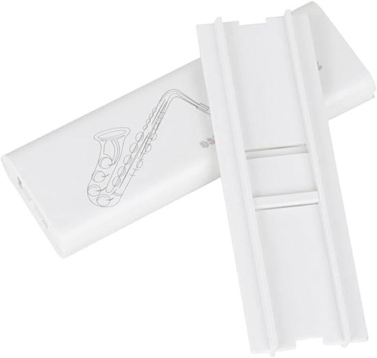 Rieten Houder - Houtblazer Opbergdoos - Muziekinstrument Onderhoud - Dubbelzijdige Kaartsleuf - 10.3 x 3.6 cm - Wit