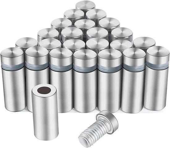 Roestvrijstalen afstandhouders 12x (20-30) mm 100 stuks for wandmontage glazen acrylbord(12x20)