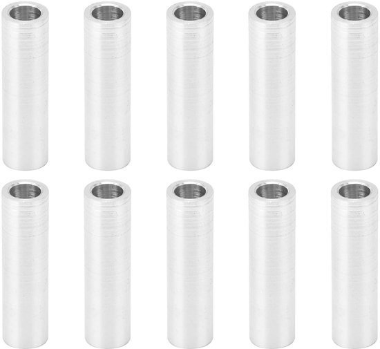 Rond Afstandsstuk van Aluminiumlegering zonder Schroefdraad voor Machineonderdelen en Structurele Ondersteuning - 6 Mm Buitendiameter, Lengte 18 Mm, Precisie en Duurzaamheid