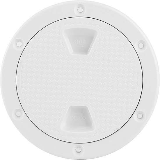 Ronde Dekplaat 10 Cm Wit ABS, Uitschroefbare Bootinspectieluikafdekking, Slagvast en Roestbestendig Bootaccessoire, Reserveonderdelen voor Jachten en Boten