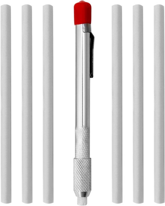 Ronde Krijthouder met Krijtstokken voor Metaal - Snel en Effen Markerwerk voor Lassen en Bewerken van Merkloos