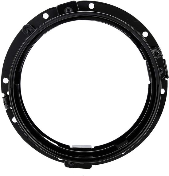 Ronde Ring Beugel, 7 "Auto Koplamp Ronde Ring Montagebeugel Aluminium LED Koplamp Vervanging Vork Beugels (Zwart)