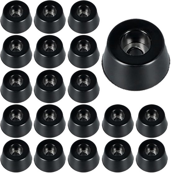 Rubber voetjes voor geluidsisolatie, antislip ondersteuning en stabiliteit voor deuren, luidsprekers en meubels (15 x 12 x 8 mm)