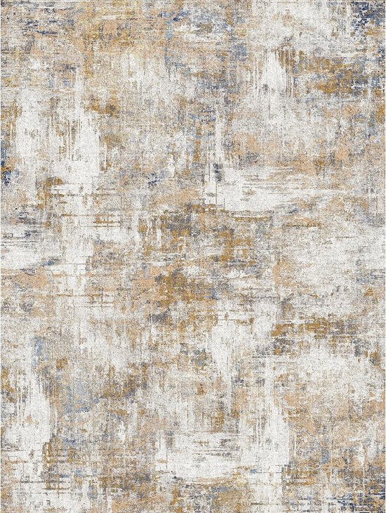 Rug Patchwork Kort Pool Tapijt met Antislip Achterkant, Wasbaar en Geschikt voor Woonkamer, Slaapkamer en Eetkamer, 120x160cm, Gouden Ochtend Ontwerp