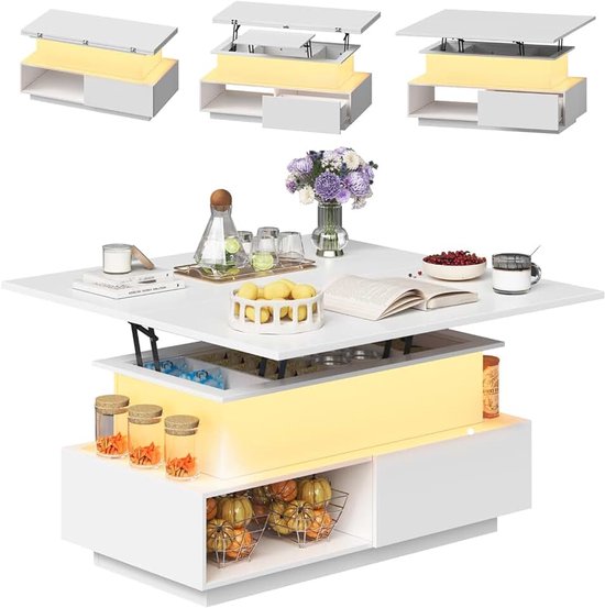 Salontafel, ovaal, houten bijzettafel, modern, woonkamertafel, koffietafel, kleine tafel voor woonkamer, natuurlijk eiken, 120 x 60 x 40 cm