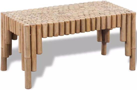Salontafel woonkamertafel bijzettafel koffietafel voor woonkamer bamboe 70 x 35 x 35 cm